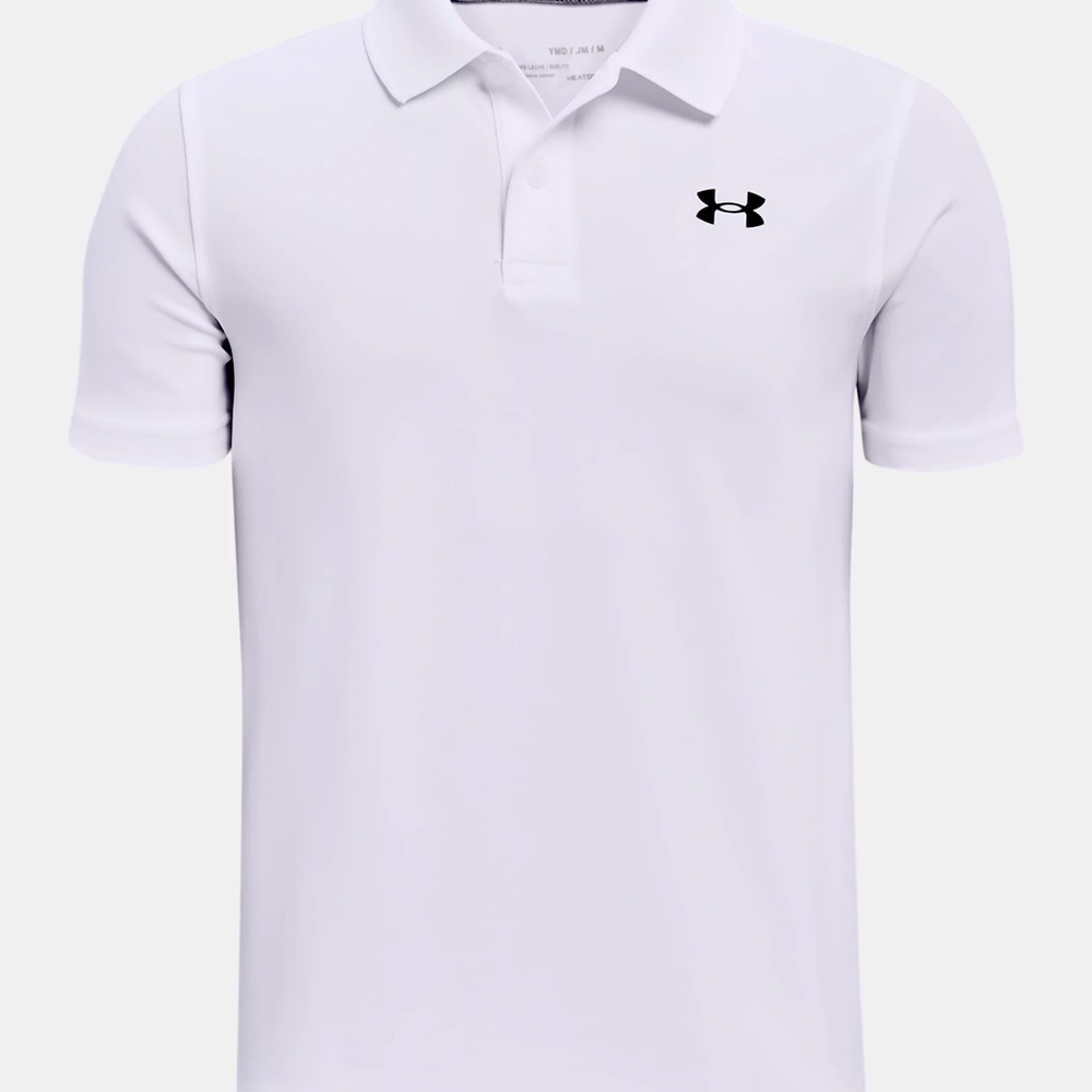 Boys White Dryfit Golf Polo